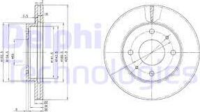 Delphi BG2657 - Гальмівний диск autocars.com.ua