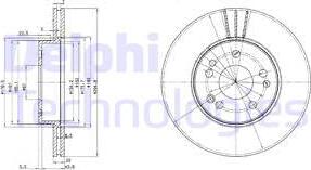 Delphi BG2677 - Гальмівний диск autocars.com.ua