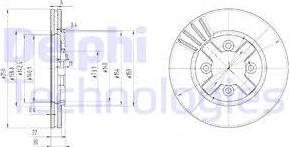 Delphi BG2685 - Тормозной диск avtokuzovplus.com.ua