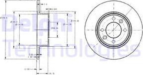 Delphi BG2703 - Тормозной диск avtokuzovplus.com.ua