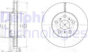 Delphi BG2711 - Тормозной диск avtokuzovplus.com.ua