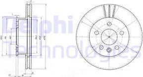 Delphi BG2717 - Тормозной диск avtokuzovplus.com.ua