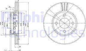 Delphi BG2748 - Тормозной диск avtokuzovplus.com.ua