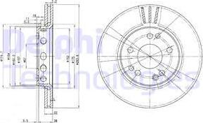 Delphi BG2771 - Гальмівний диск autocars.com.ua