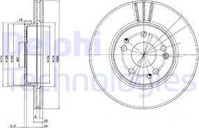 Delphi BG2772 - Гальмівний диск autocars.com.ua