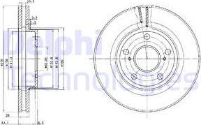 Delphi BG2782 - Тормозной диск avtokuzovplus.com.ua