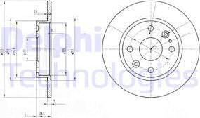 Delphi BG2803 - Тормозной диск avtokuzovplus.com.ua