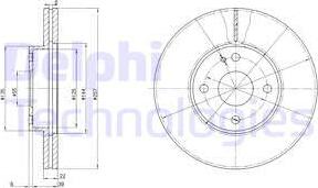 Delphi BG2804 - Тормозной диск avtokuzovplus.com.ua