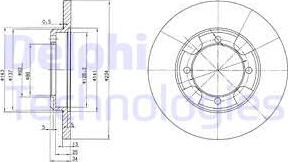 Delphi BG2807 - Тормозной диск autodnr.net