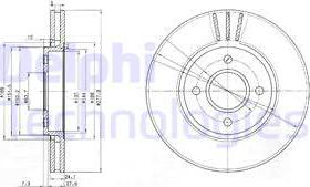 Delphi BG2813 - Тормозной диск avtokuzovplus.com.ua