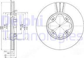 Delphi BG2816 - Гальмівний диск autocars.com.ua