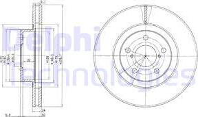 Delphi BG2827C - Тормозной диск avtokuzovplus.com.ua