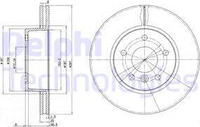 Delphi BG2860 - Тормозной диск avtokuzovplus.com.ua