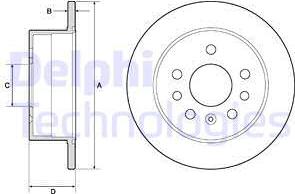 Delphi BG2879 - Гальмівний диск autocars.com.ua