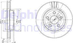 Delphi BG2880 - Гальмівний диск autocars.com.ua