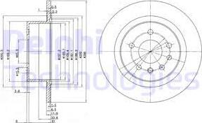 Delphi BG2986 - Тормозной диск avtokuzovplus.com.ua