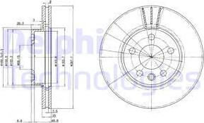 Delphi BG3025 - Гальмівний диск autocars.com.ua