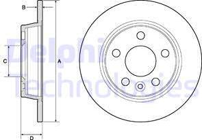 Delphi BG3026 - Гальмівний диск autocars.com.ua