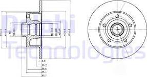 Delphi BG3030C - Гальмівний диск autocars.com.ua