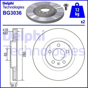 Delphi BG3036 - Тормозной диск avtokuzovplus.com.ua