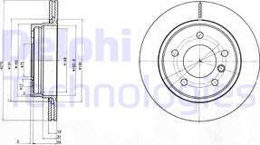 Delphi BG3041C - Тормозной диск avtokuzovplus.com.ua