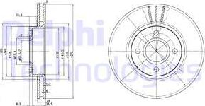 Delphi BG3056 - Гальмівний диск autocars.com.ua