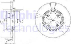 Delphi BG3063 - Тормозной диск avtokuzovplus.com.ua