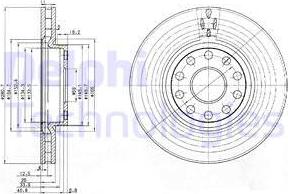 Delphi BG3078 - Тормозной диск avtokuzovplus.com.ua