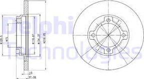 Delphi BG3083 - Гальмівний диск autocars.com.ua