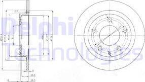 Delphi BG3084 - Гальмівний диск autocars.com.ua