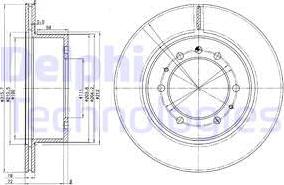 Delphi BG3117 - Гальмівний диск autocars.com.ua