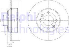 Delphi BG3147 - Гальмівний диск autocars.com.ua