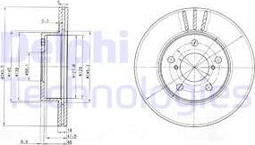 Delphi BG3151 - Гальмівний диск autocars.com.ua