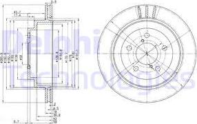 Delphi BG3154 - Тормозной диск autodnr.net