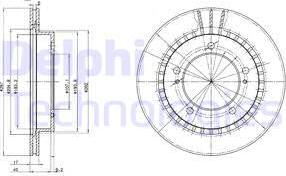 Delphi BG3158 - Гальмівний диск autocars.com.ua