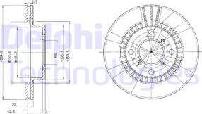 Delphi BG3160 - Гальмівний диск autocars.com.ua