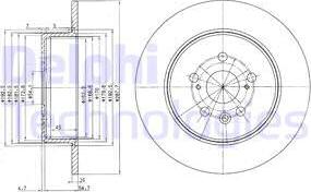 Delphi BG3169 - Тормозной диск avtokuzovplus.com.ua