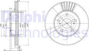 Delphi BG3171 - Гальмівний диск autocars.com.ua