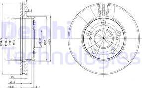 Delphi BG3172 - Гальмівний диск autocars.com.ua