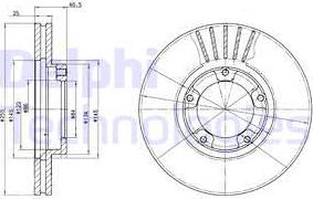 Delphi BG3174 - Гальмівний диск autocars.com.ua