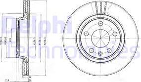 Delphi BG3198 - Гальмівний диск autocars.com.ua