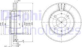 Delphi BG3202 - Тормозной диск avtokuzovplus.com.ua