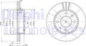 Delphi BG3206 - Гальмівний диск autocars.com.ua