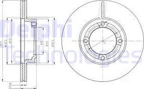 Delphi BG3220 - Гальмівний диск autocars.com.ua