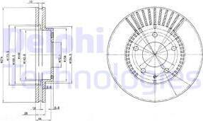 Delphi BG3232 - Гальмівний диск autocars.com.ua