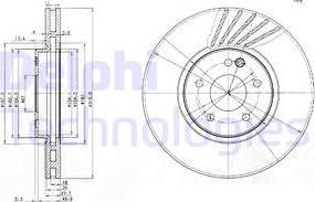 Delphi BG3238 - Гальмівний диск autocars.com.ua