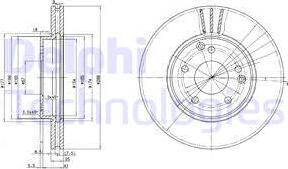 Delphi BG3240C - Тормозной диск avtokuzovplus.com.ua