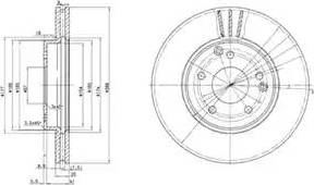 Delphi BG3240 - Тормозной диск avtokuzovplus.com.ua