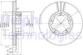 Delphi BG3245 - Гальмівний диск autocars.com.ua