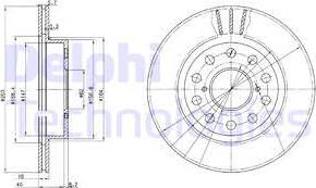 Delphi BG3268 - Тормозной диск avtokuzovplus.com.ua